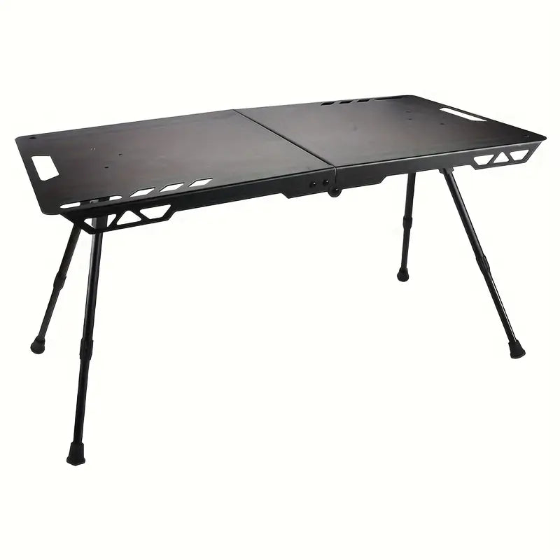 Black Liftable Folding Table: Lightweight Aluminum Alloy Portable Camping Table