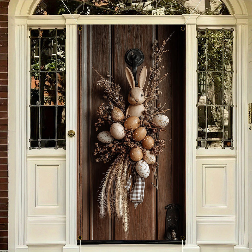 Rustic Farmhouse Easter Bunny Wreath Wall Decoration