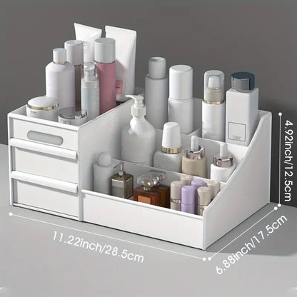 Large Capacity Cosmetic Storage with Drawers Store Brushes, Makeup, Skincare, Perfumes