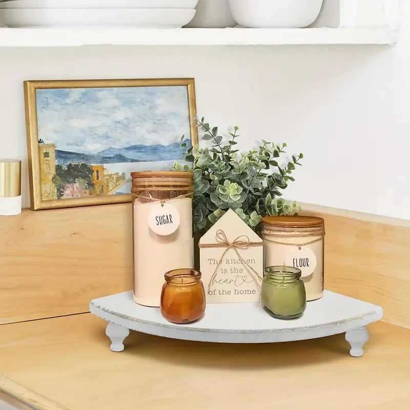 Maximize your space with this space-saving rustic wood corner shelf