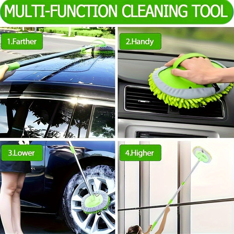 Long Handle Car Wash Brush Mop Kit