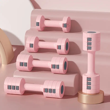 Adjustable Weighted Dumbbells Set (2-5kg/4.41-11.02lbs) - Pink