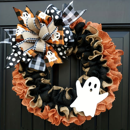 Halloween Spooky Wreath Door Mount Decoration