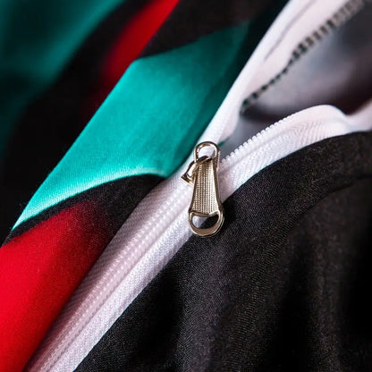 Vibrant Dreams Y2K Stereoscopic Bedding Set - 3-Piece Colorful Duvet Cover Set (Queen Size)