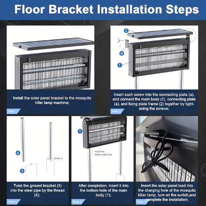 Solar Mosquito Lamp Outdoor USB Camping Garden Light