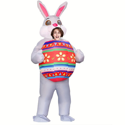 Inflatable Bunny Costume for Easter and Halloween Parties