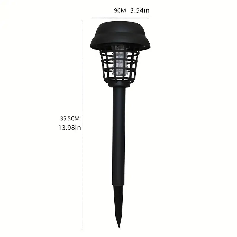 2pcs Solar Mosquito Killer Lamp Set - Outdoor Waterproof Fly Trap & Insect Repellent