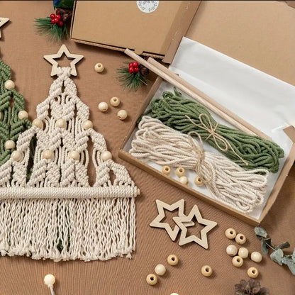 Twinkling Tidings: Pair of Woven Christmas Trees