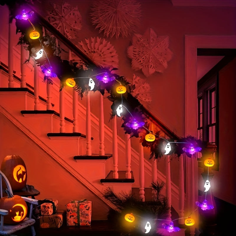 Halloween LED Pumpkin Bat String Lights