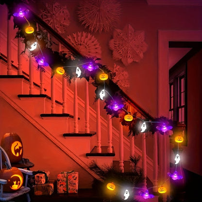 Halloween LED Pumpkin Bat String Lights