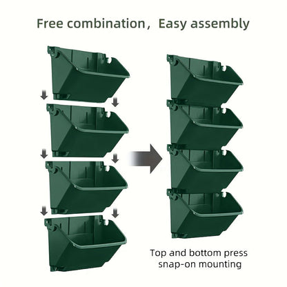 Wall-Mounted Vertical Stacking Planter Set (30pcs)
