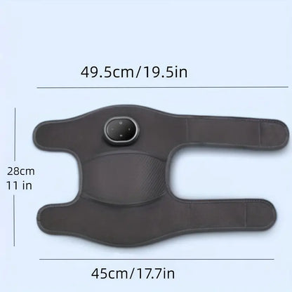 1PC Heated 3-In-1 Knee, Elbow, and Shoulder Massager Brace with Adjustable Heating Modes - Grey