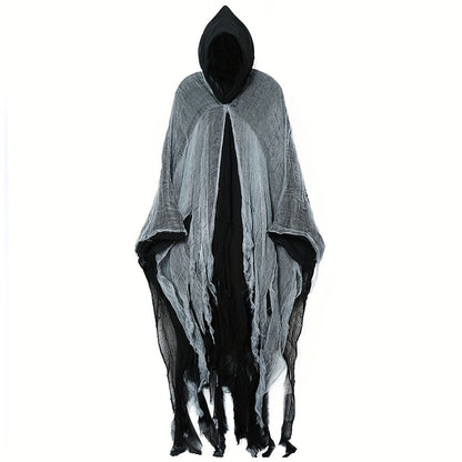 Skeleton Halloween Cloak with Hood