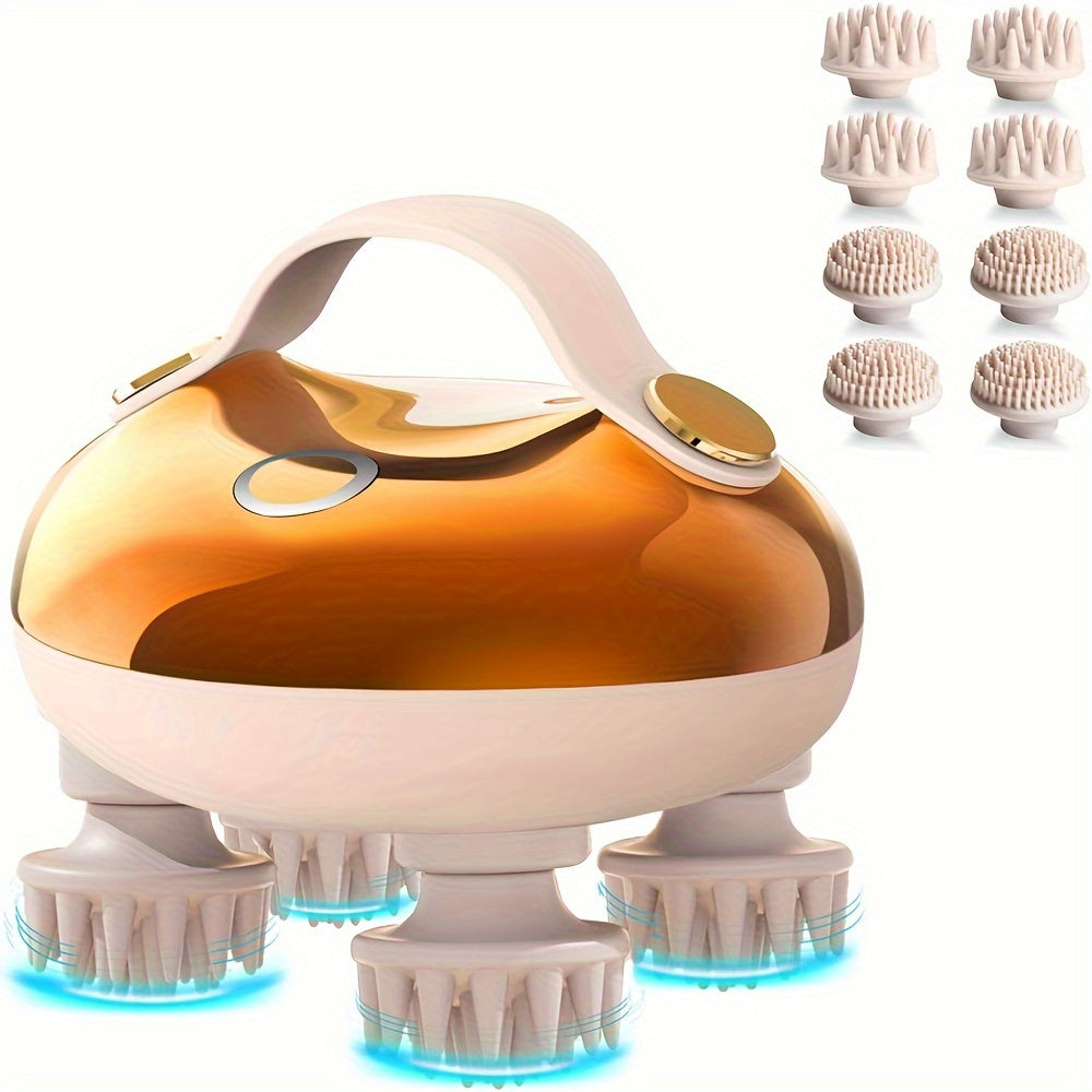 Portable Electric Scalp Massager(Gold)