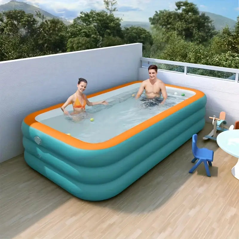 Inflatable Family Swimming Pool for Summer Fun (210 cm)