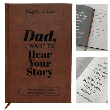 Leather-Wrapped Hardcover Book with Black Gold Plated Foil Lettering