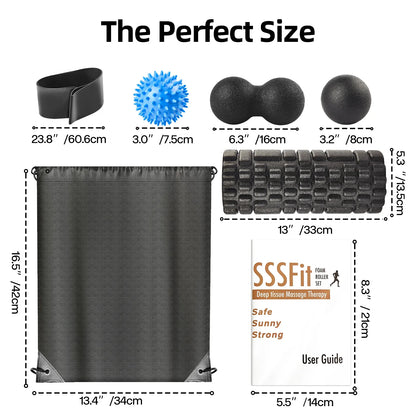 7-in-1 Foam Roller Set for Yoga and Pain Relief