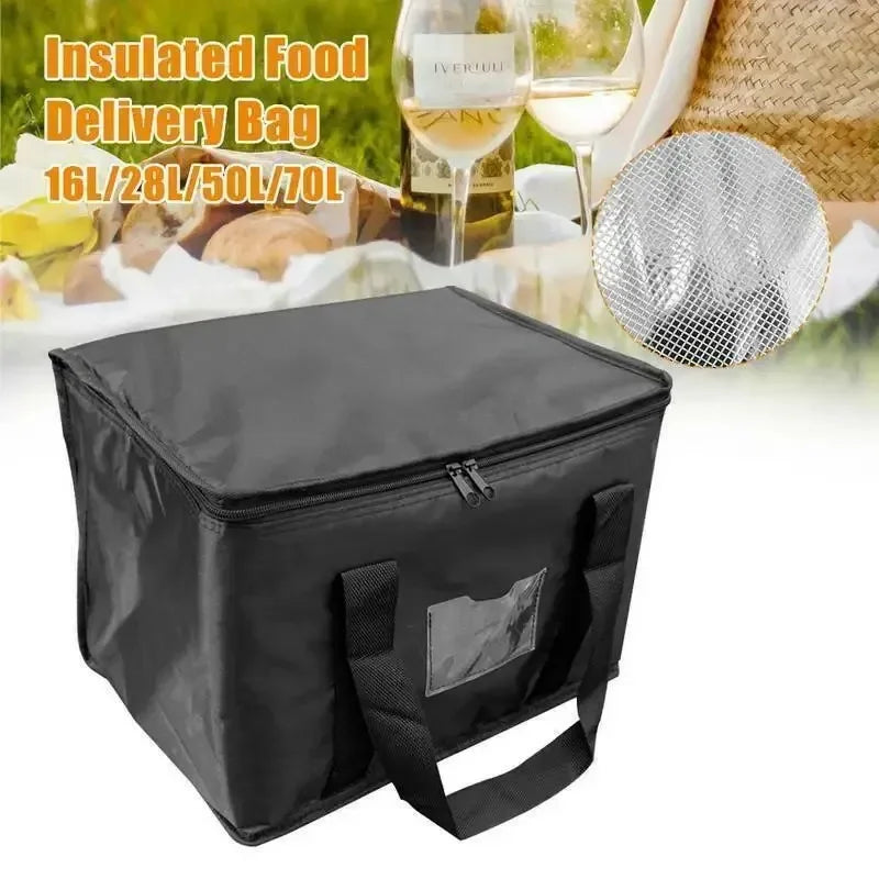 Large Insulated Cooler Bag for Camping (Black)