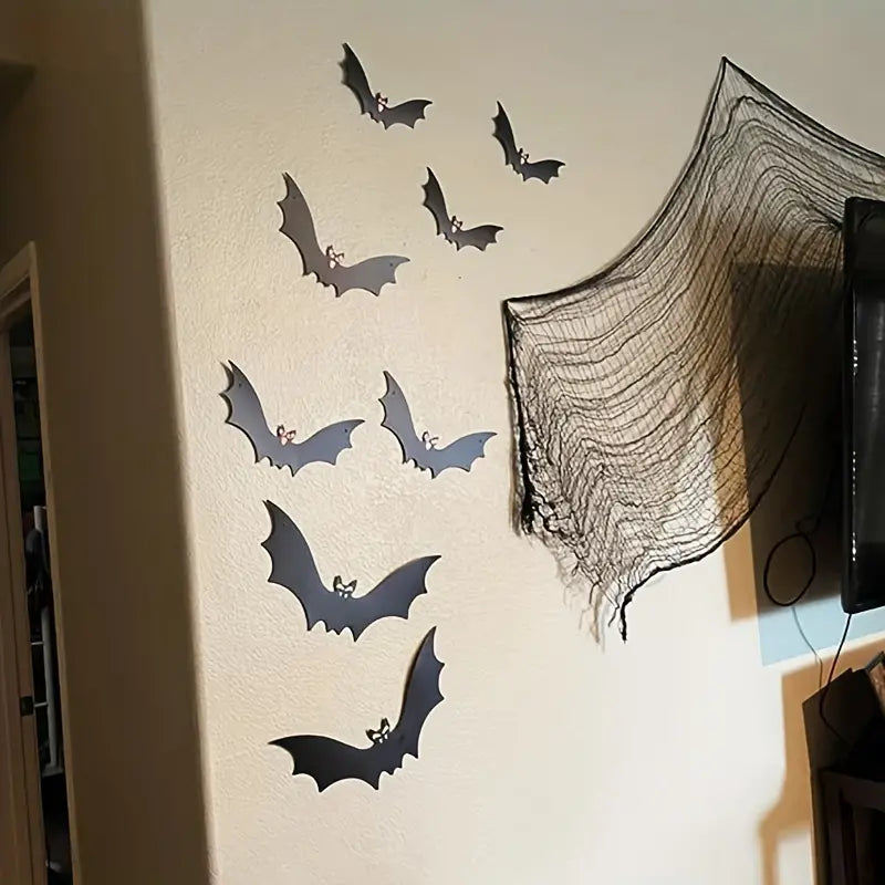 18pcs Batty Delights: Charming Halloween Hangings