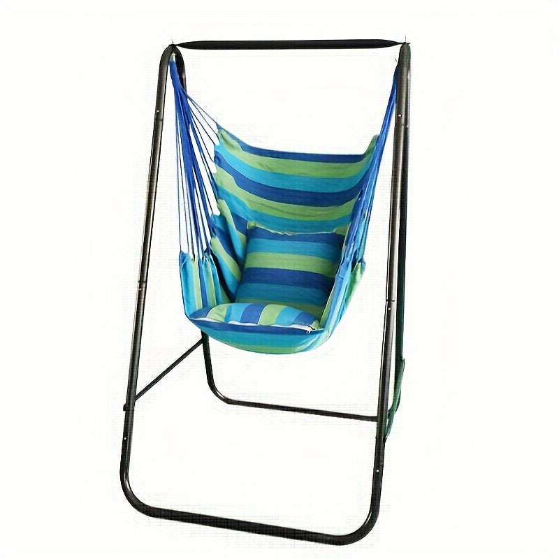 Hammock Chair With Metal Stand Indoor Outdoor Swing