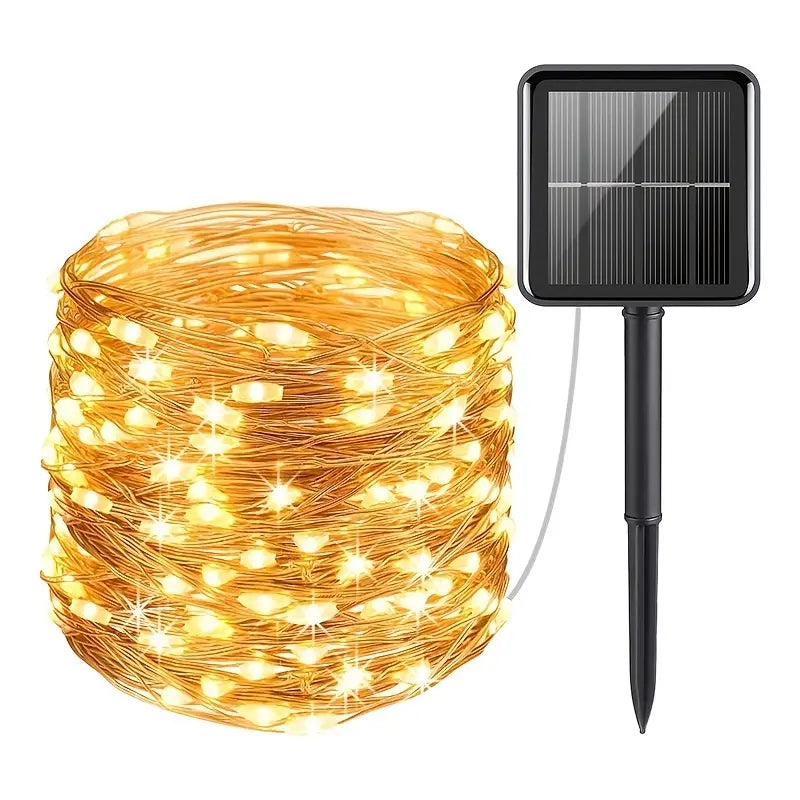 Solar-Powered Waterproof Fairy Lights - Outdoor Garden Decor with 8 Lighting Patterns