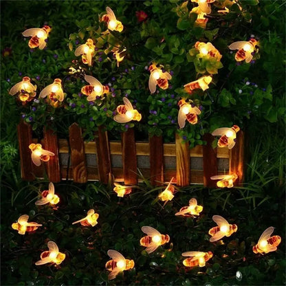 Buzzing with Holiday Magic: Christmas Honey Bee Fairy Lights