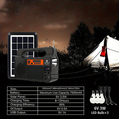 Outdoor Solar Power Searchlight for Camping