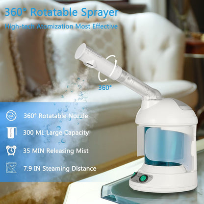 Portable Facial Steamer- Face Mist Spray, Professional Ionic Technology
