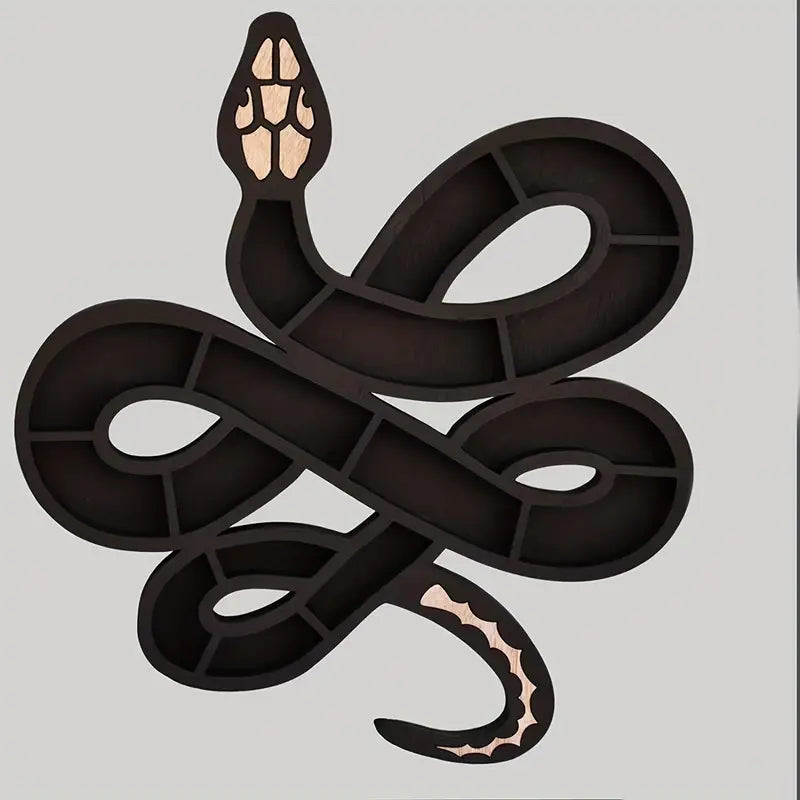 Serpent-Style Wooden Storage Rack: A Slithering Solution