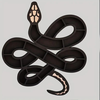 Serpent-Style Wooden Storage Rack: A Slithering Solution