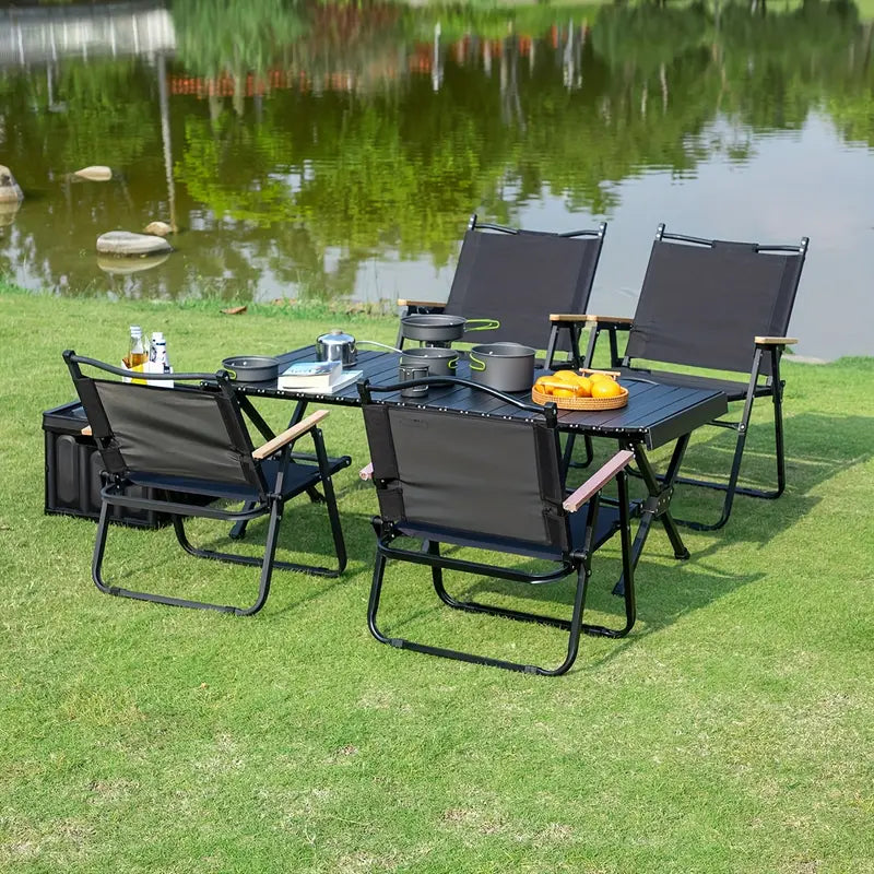 Portable Aluminum Folding Table with Carrying Bag