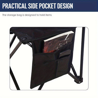 6-Person Folding Bench with Storage Pockets