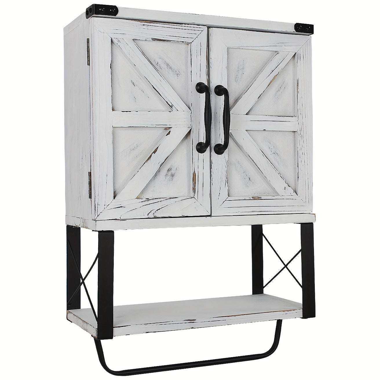 Wall Bathroom Cabinet with Towel Shelf