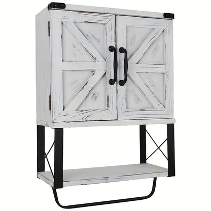 Wall Bathroom Cabinet with Towel Shelf