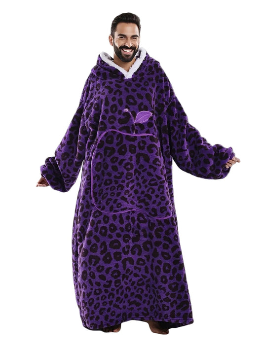 Leopard Print Fleece Hoodie