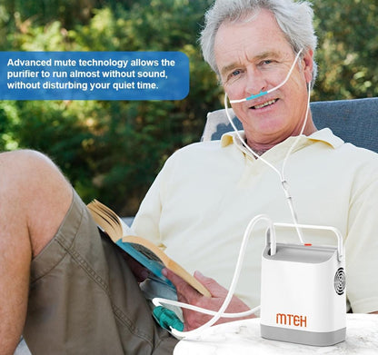 Portable Air Filtration with Enriched Oxygen(White)