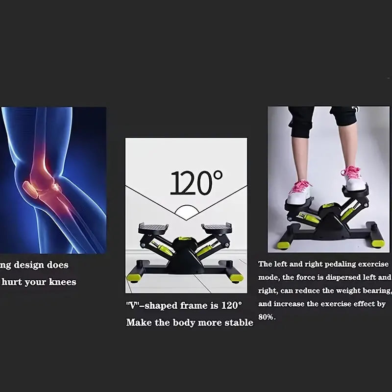 1pc Indoor Mechanical Leg Training Stepper - Green