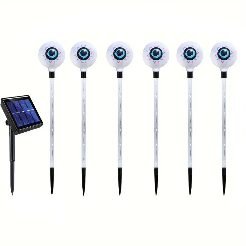 6-Pack Color Changing Solar Lights – Horror Eyeball Stake Lights