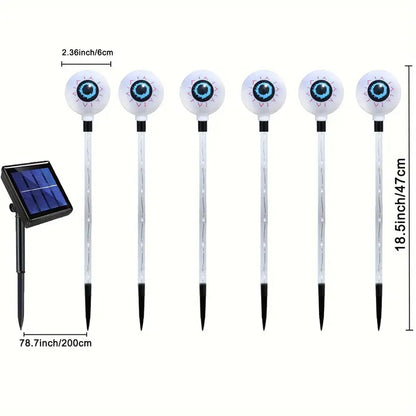 6-Pack Color Changing Solar Lights – Horror Eyeball Stake Lights