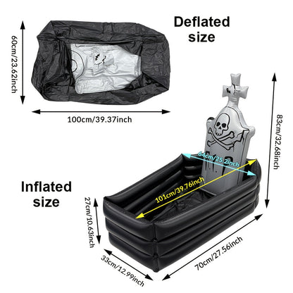 Inflatable Skull Tombstone Ice Bar Halloween Prop