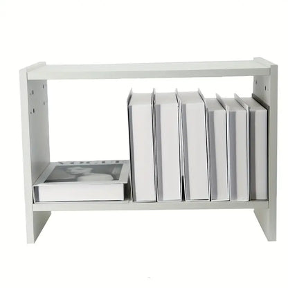 Modern Wood Desk Bookshelf - Office Desk Storage Rack