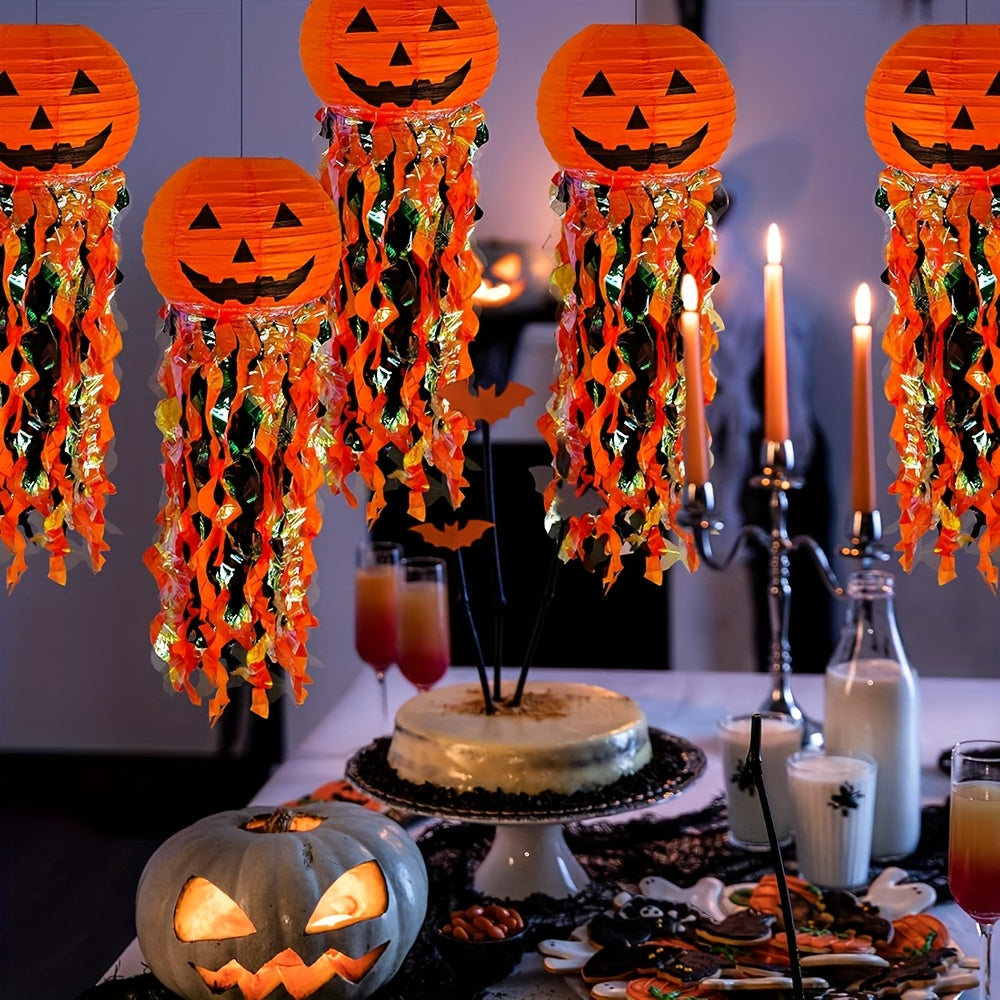 Halloween Pumpkin Paper Lanterns Party Decoration (5pcs)
