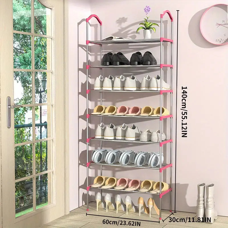 Organize your shoe collection with this multi-layer shoe rack