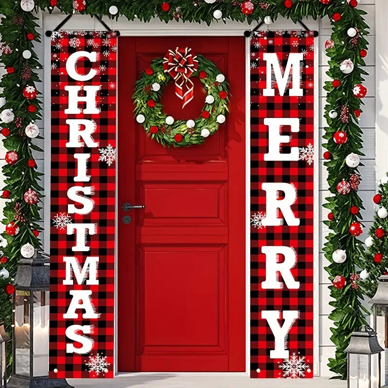 Enhance Your Festive Decor with Set of 2 Christmas Outdoor Porch Signs