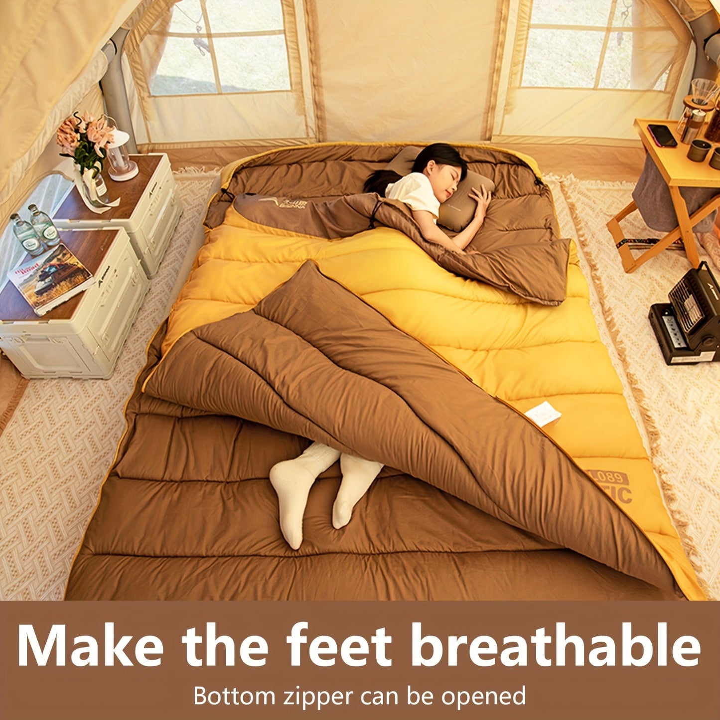 Double Sleeping Bag for Two Adults