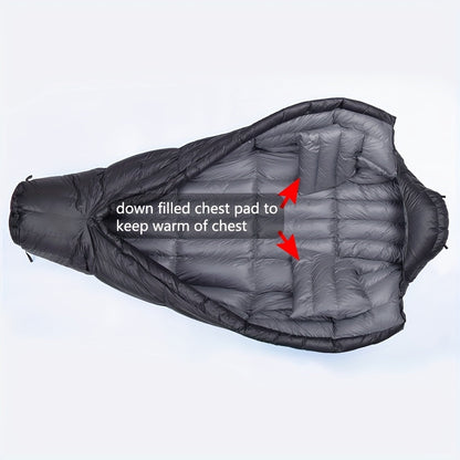 Winter Down Sleeping Bag Zipper Closure