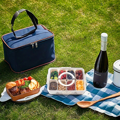 Portable Insulated Picnic Cooler Lunch Box with Table