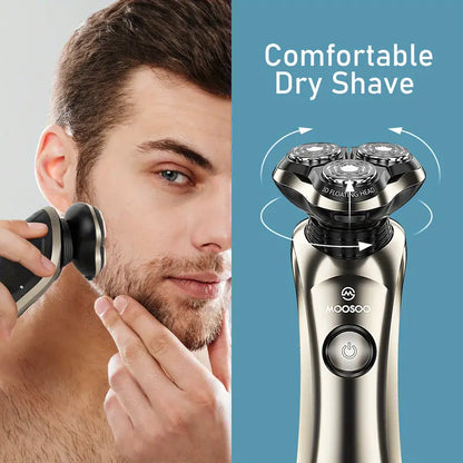 Advanced Electric Shaver for Men with Clean Charge Station
