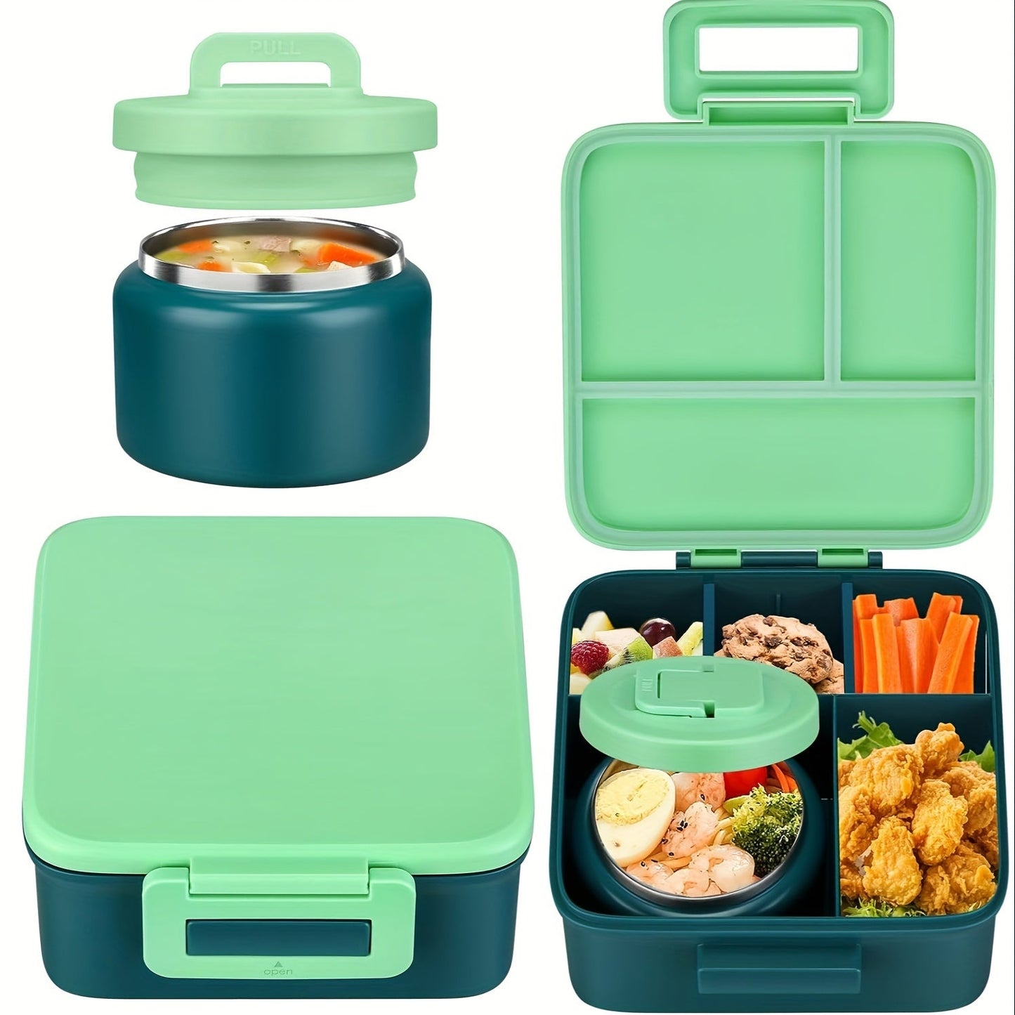 Lunch Box Set with Stainless Cooling Jar