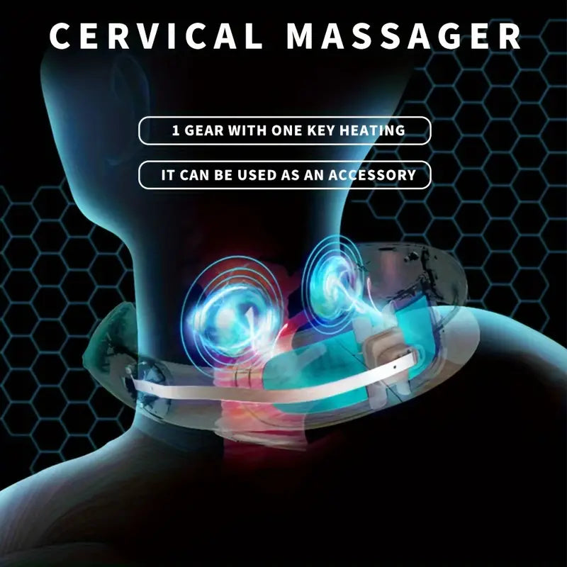 Intelligent Heated Neck Massager - Gray Blue